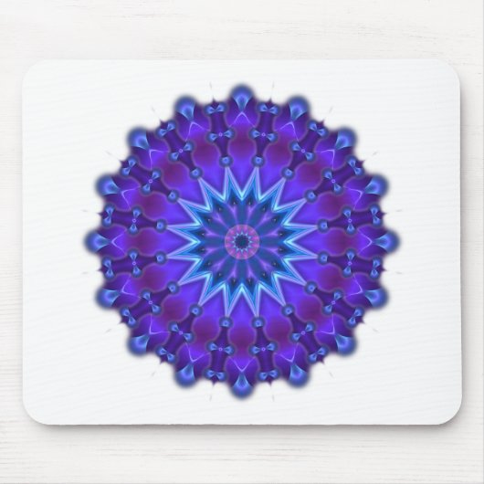 Mandala ster in blauw muismat (Voorkant)