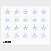 Mandala Sterrenpatroon, in blauw, stickers (Vel)