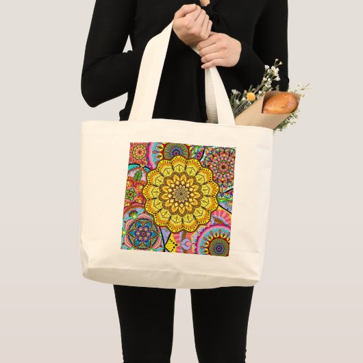 Mandala-stijl Grote Tote Bag (Voorkant (product))