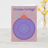 Mandala stijl kerst ornament Kaart (Gele Bloem)