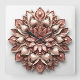 mandala stijl ornament vierkante klok