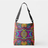 Mandala stijl waterverf meerdere kleuren patroon crossbody tas (Voorkant)