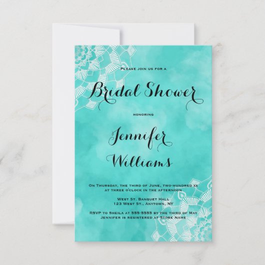 Mandala strand bruids douche uitnodigingen (Voorkant)