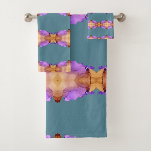 Mandala Striped Towel Set Bad Handdoek (Insitu)