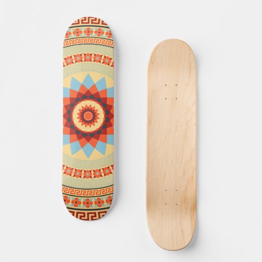 Mandala Style Design #4 Skateboard (Voorkant)