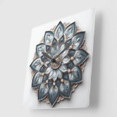 mandala style ornament vierkante klok (Hoek)