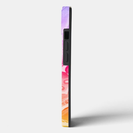 Mandala Sunset Monogrammed Waterverf iPhone case (Achterkant / Links)