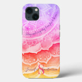 Mandala Sunset Monogrammed Waterverf iPhone case (Achterkant)