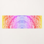 Mandala Sunset Monogrammed Waterverven Yoga Mat (Achterkant (horizontaal))