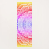 Mandala Sunset Monogrammed Waterverven Yoga Mat (Achterkant)