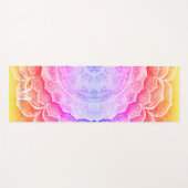 Mandala Sunset Monogrammed Waterverven Yoga Mat (Voorkant (horizontaal))