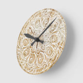 Mandala sur bois ronde klok (Hoek)