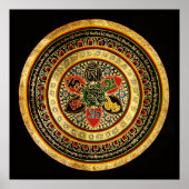 Mandala Syllable Mantra OM MANI PADME HUM Poster (Voorkant)