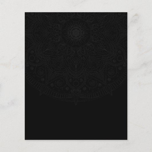 Mandala Symbool, Tattoo & body Piercing Studio Flyer (Achterkant)