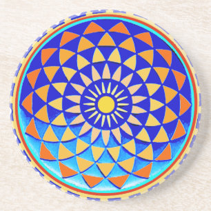 Mandala Symbool van Volmaaktheid Zandsteen Onderzetter