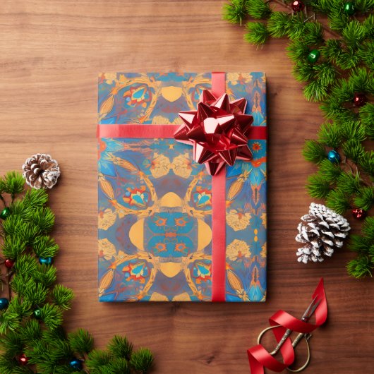 Mandala, symmetrische kunst cadeaupapier (Feestdagen Geschenken)