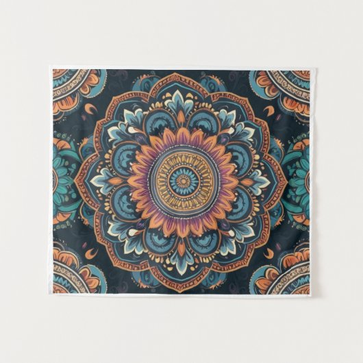 Mandala Tapestry Wandkleed (Voorkant (horizontaal))