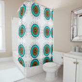 Mandala Tealbaan Douchegordijn (In situ)