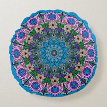 Mandala TealRose 12 Petals Roze Oranje Blauwgroen