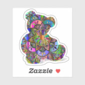 Mandala Teddy Bear Sticker (Vel)