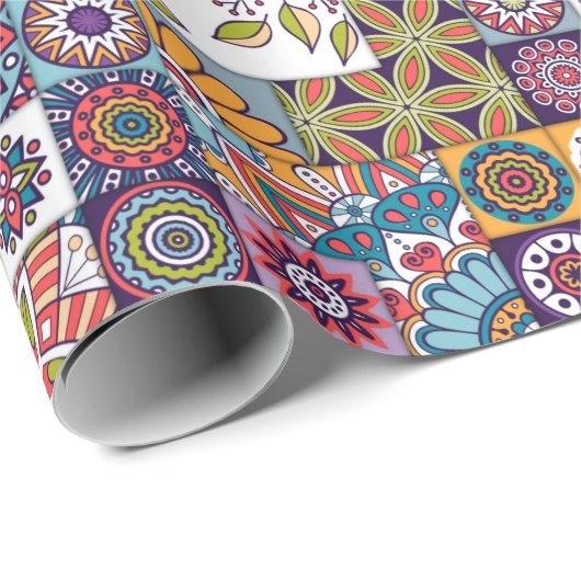 Mandala Tegel Pattern Cadeaupapier (Rol Hoek)