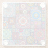 Mandala Tegel Pattern Glazen Onderzetter (Achterkant)