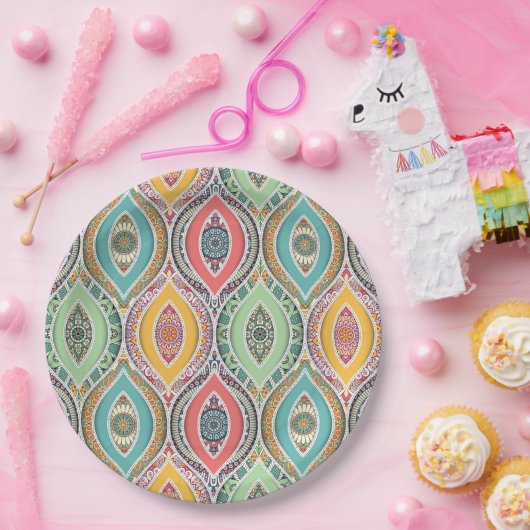 Mandala Tegel Pattern Papieren Bordje (Feest)