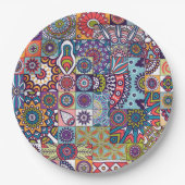 Mandala Tegel Pattern Papieren Bordje (Voorkant)