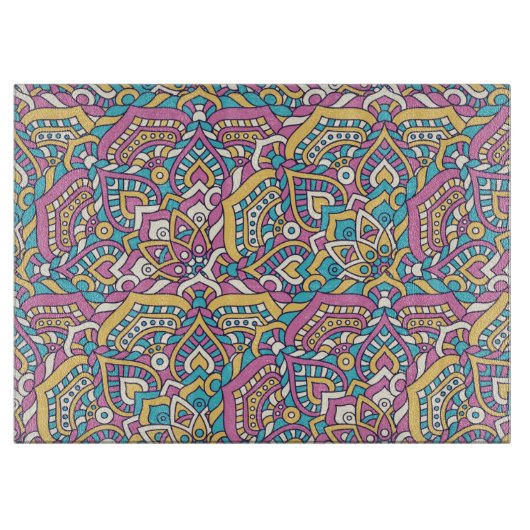 Mandala Tegel Pattern Snijplank (Voorkant)