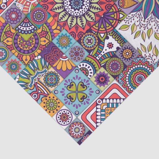 Mandala Tegel Pattern Tissuepapier (Detail)