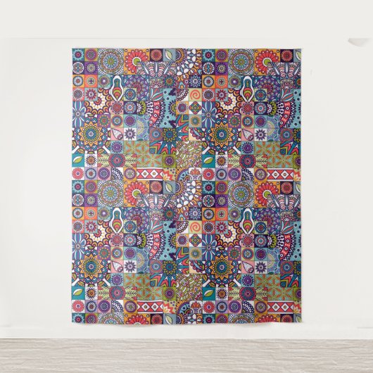 Mandala Tegel Pattern Wandkleed (Voorkant)