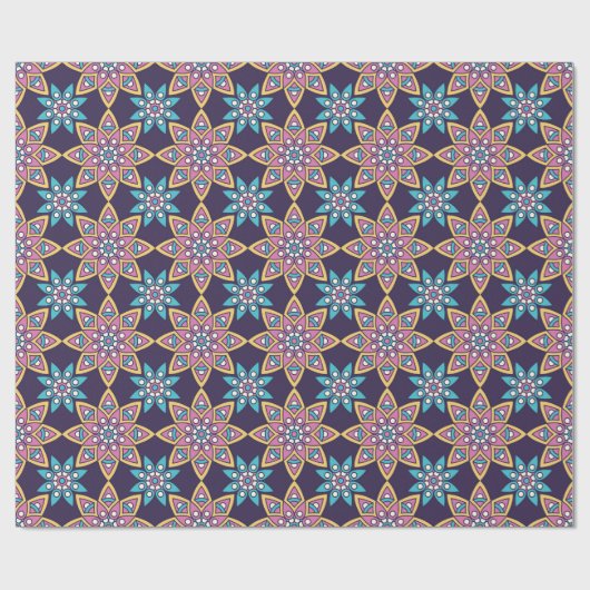Mandala Tegel Pattern Wrapping Paper Cadeaupapier (Vlak)