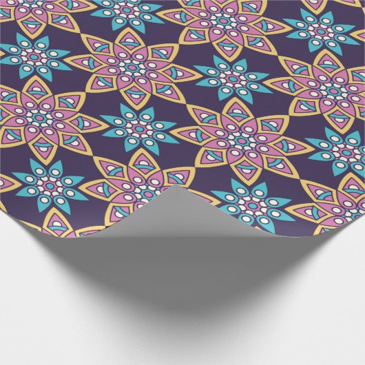 Mandala Tegel Pattern Wrapping Paper Cadeaupapier (Hoek)