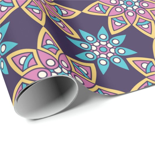 Mandala Tegel Pattern Wrapping Paper Cadeaupapier (Rol Hoek)