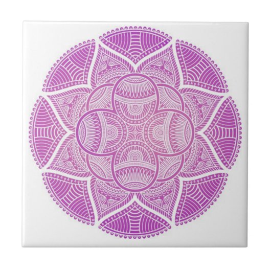 Mandala tegels kleurrijk tegeltje (Voorkant)