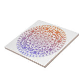 Mandala tegels kleurrijk tegeltje (Zijkant)