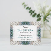 Mandala-thema trouwkaart Save the Date Aankondigingskaart (Staand voorkant)