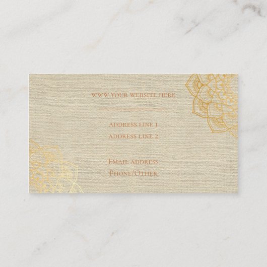 Mandala Theme Visitekaartje (Achterkant)