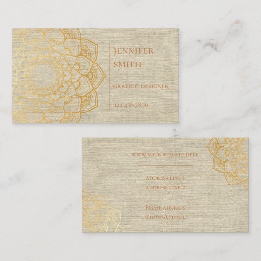 Mandala Theme Visitekaartje (Voorkant / Achterkant)