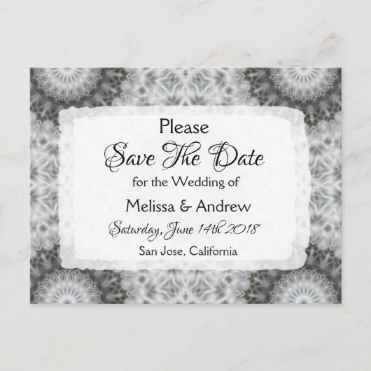 Mandala Thereed Wedding Save the Date Aankondigingskaart (Voorkant)