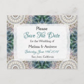 Mandala Thereed Wedding Save the Date Aankondigingskaart (Voorkant)