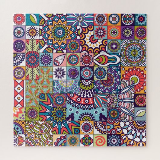 Mandala Tile Pattern Legpuzzel (Horizontaal)