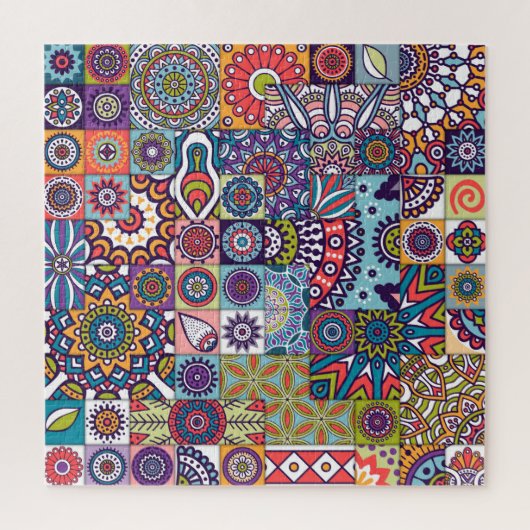 Mandala Tile Pattern Legpuzzel (Verticaal)