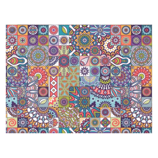 Mandala Tile Pattern Tafelkleed (Voorkant (Horizontaal))