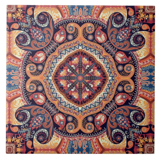 Mandala Tile Pattern  Tegeltje (Voorkant)