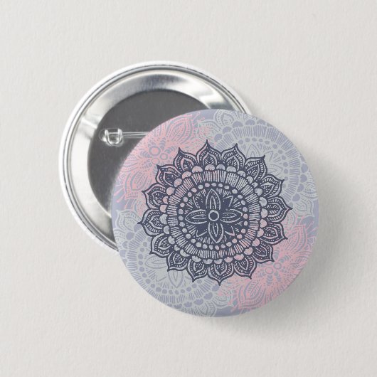 Mandala Tracery Ornament Button (Voorkant /achterkant)