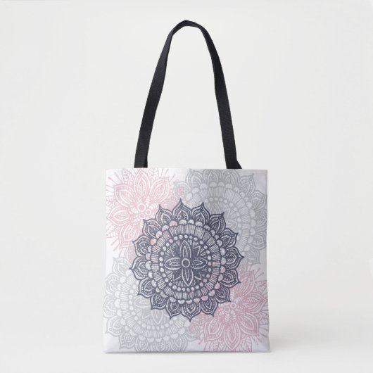 Mandala Tracery Ornament Pattern Canvas tas (Voorkant)