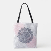 Mandala Tracery Ornament Pattern Canvas tas (Achterkant)