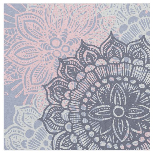 Mandala Tracery Ornament Pattern Fabric Stof (Close Up)