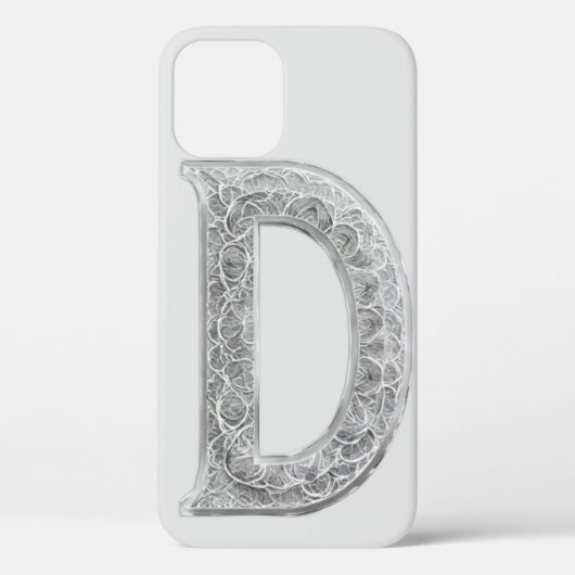 Mandala Transparante Letter D – HD Alfabet Case-Mate iPhone Case (Achterkant)